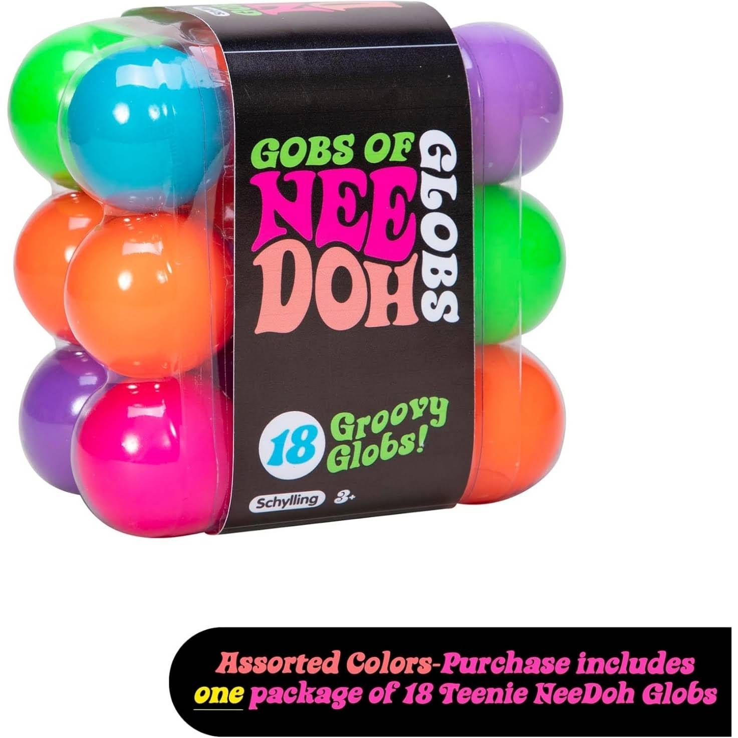 NeeDoh Teenie Globs ¨C Mini Sensory Balls ¨C 18 Pack